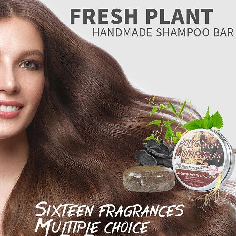 Shampoing Pour Cheveux Au Gingembre Barre De Savon Essence De Polygonum Bain- . - Photo 3/4