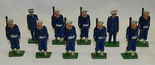 Grey Iron Co. Set of 10 Toy Cast Iron Soldiers - Navy Blue Uniforms