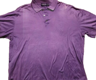 POLO RALPH LAUREN PURPLE LABEL Sz 2XL Short Made in Italy Polo