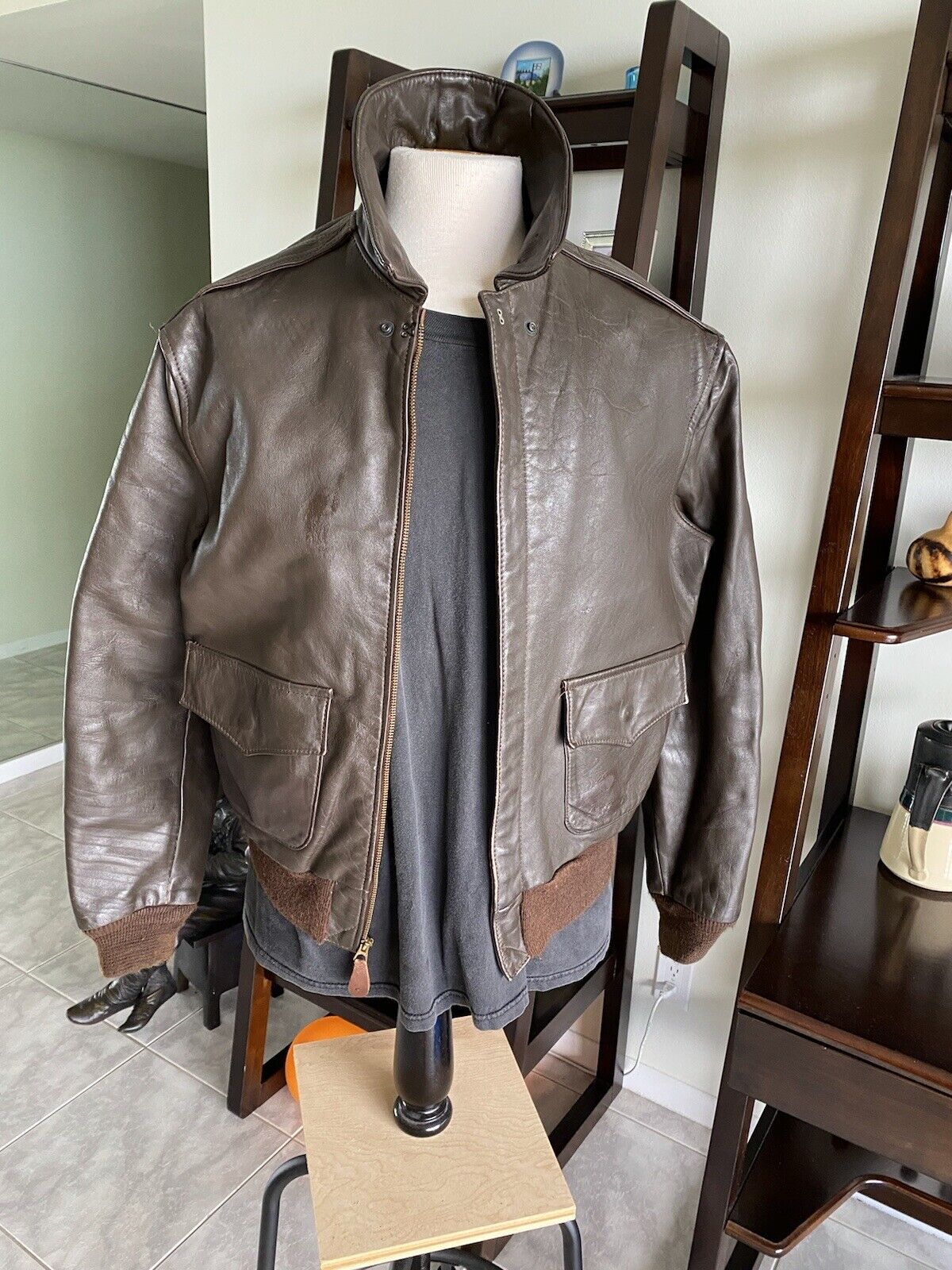 Avirex USAF A-2 Horsehide Leather Flight Jacket Ww2 Excellent Cond