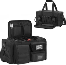Tactical Pistol Range Bag, Gun Range Bag for 4 Handguns, Shooting Duffle Range P