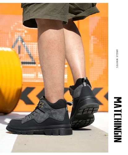 Herren Leichte Arbeitsschuhe Hoch oben Sicherheitsschuhe Stahlkappe S3 Sneaker - Bild 11 von 14