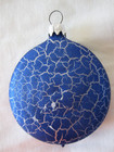 Vintage FLAT BLUE CRACKLED LOOK Christmas Ornament West Germany Holiday Decor — photo 2