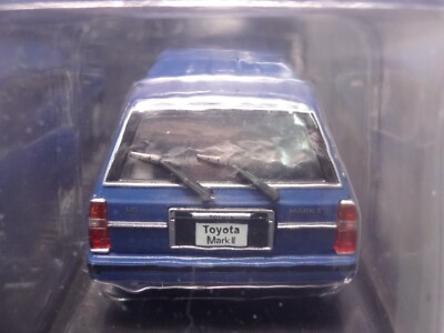 Toyota Mark Ⅱ Wagon 1988 Blue 1/43 Scale Box Mini Car Display