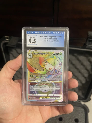 Pokemon SWSH Astral Radiance CGC 9.5 Full Art Hisuian Lilligant VSTAR #190