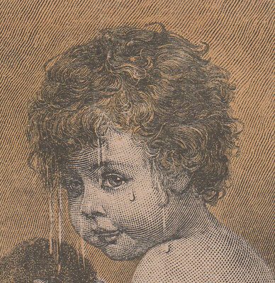 NYC  COLGATE & CO CASHMERE BOUQUET TOILET SOAP TRADE CARD, BABY with SOAP  F356