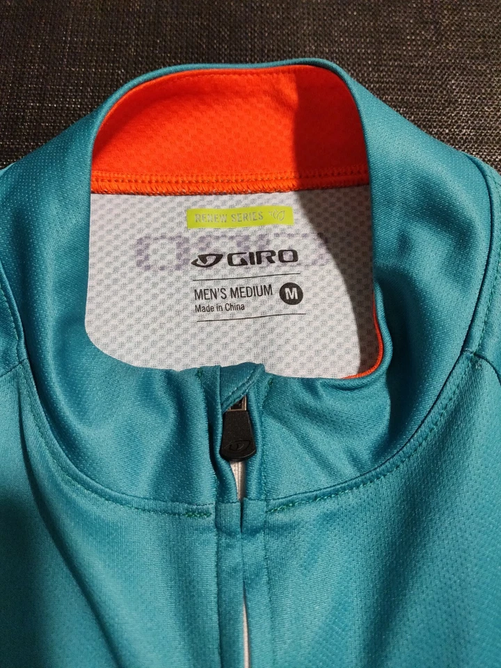 Camiseta deportiva de ciclismo retro Zion Cycles verde azulado manga corta serie Giro Renew verde Foto 4 de 4