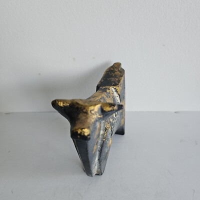 Saegusa Sotaro Iron Bull Sculpture Figurine Japanese Okimono metal