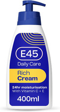 E45 Rich Cream for Dry to Very Dry Skin, Body Face Hand Cream 400ml