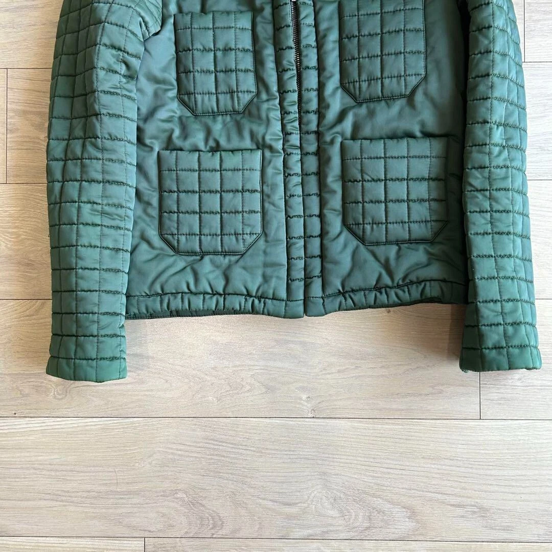 Giacca trapuntata CHANEL IDENTIFICATION tavoletta di cioccolato kaki 00A P15948V08891 taglia 34