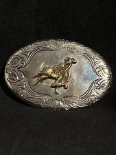 Vintage Oval Bronc Riding Belt Buckles 3897 
