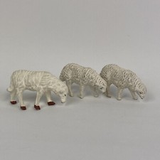 VTG Lot 3 Japan Creche Putz Nativity Manger Xmas Standing Lamb Sheep 2.5" Figure