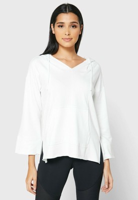 nike women's yoga jersey cropped hoodie