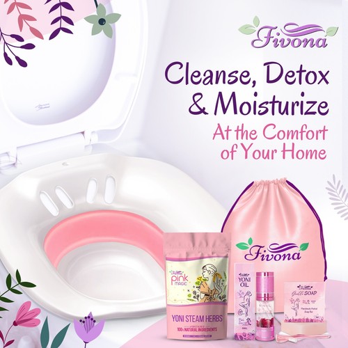 Fivona 5-in-1 Yoni Steam Kit - Seat, Steaming Herbs, Yoni Oil, Herbal Soap, Bag - Picture 4 of 8