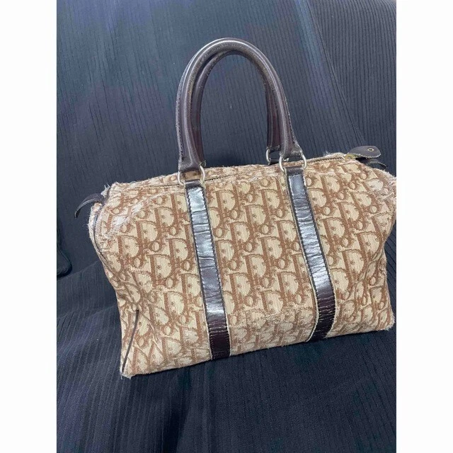 Sac à main Christian Dior Trotter Boston marron occasion
