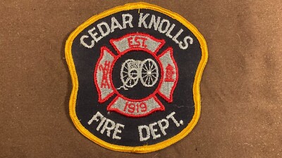 Cedar Knolls New York NY Fire Department Patch Firefighter Vintage