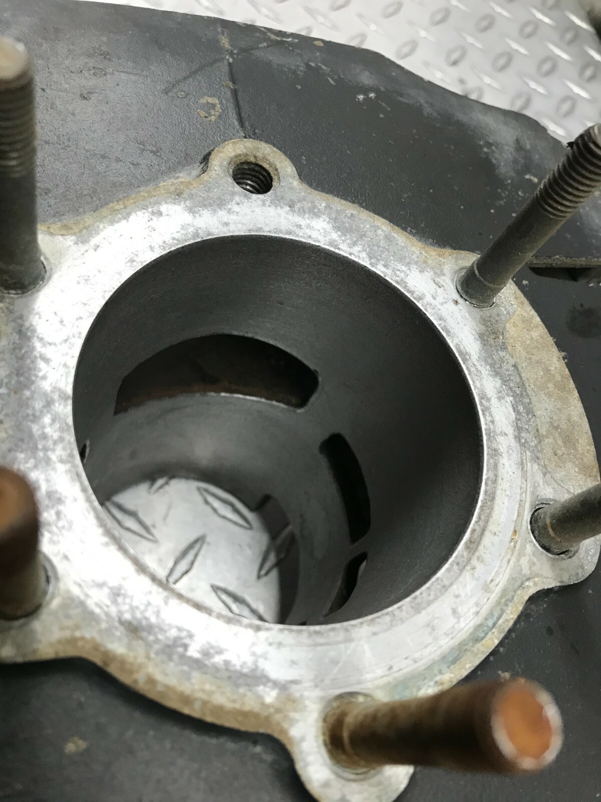 Kawasaki KX250 Cylinder Jug fits 198081 used item P/N 110051081 Worn