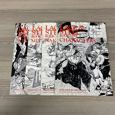 LACE & STEEL ROLE-PLAYING BOOK BUNDLE RPG PAUL KIDD RULEBOOKS SOURCEBOOKS 1989