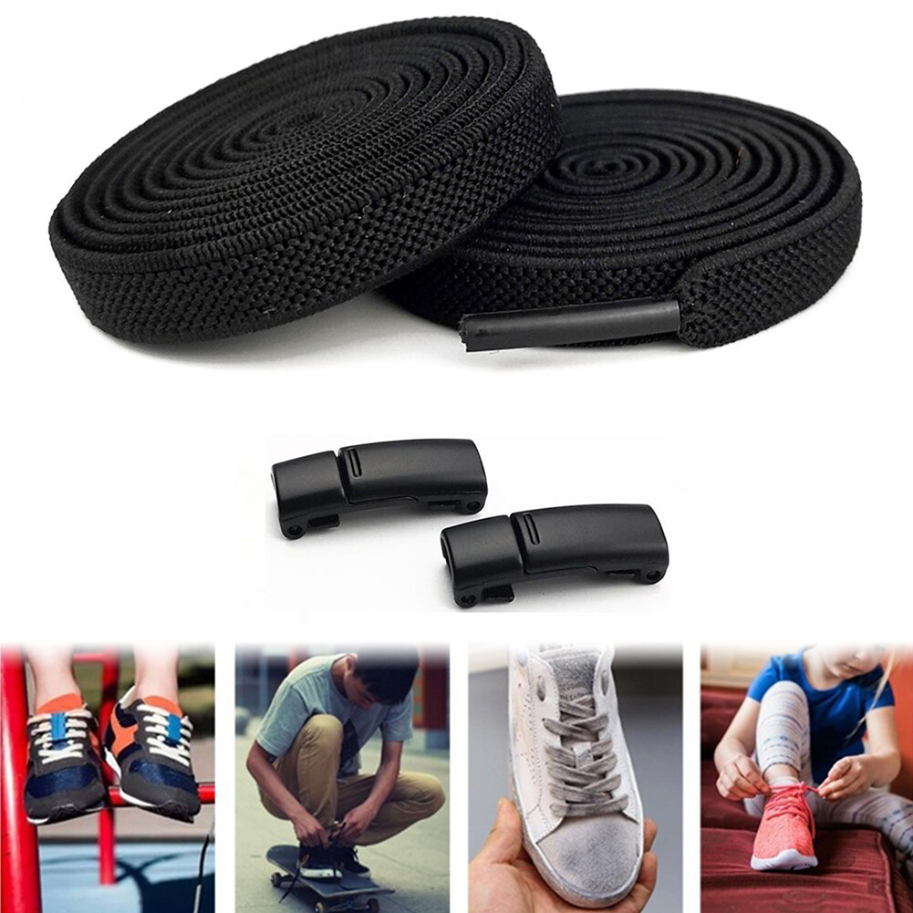 APL Lacci Elastici per Scarpe Magnetici Senza Lacci per Bambini e Adulti (Nero)