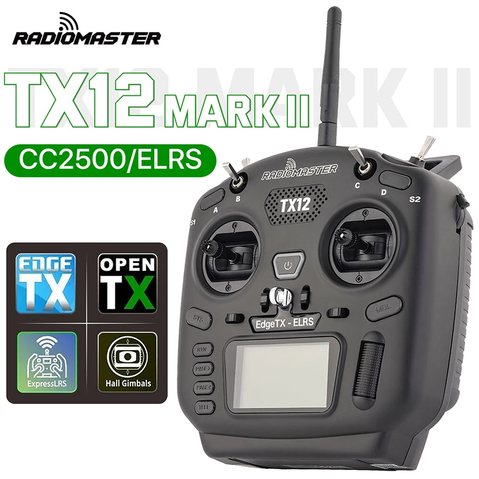RADIOMASTER TX12 MK II 2.4G 16CH Radio Controller ELRS OpenTX RC Transmitter - Image 4 of 4