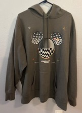 Walt Disney Mickey Mouse Forever Young Forever True Olive Green Hoodie 3X