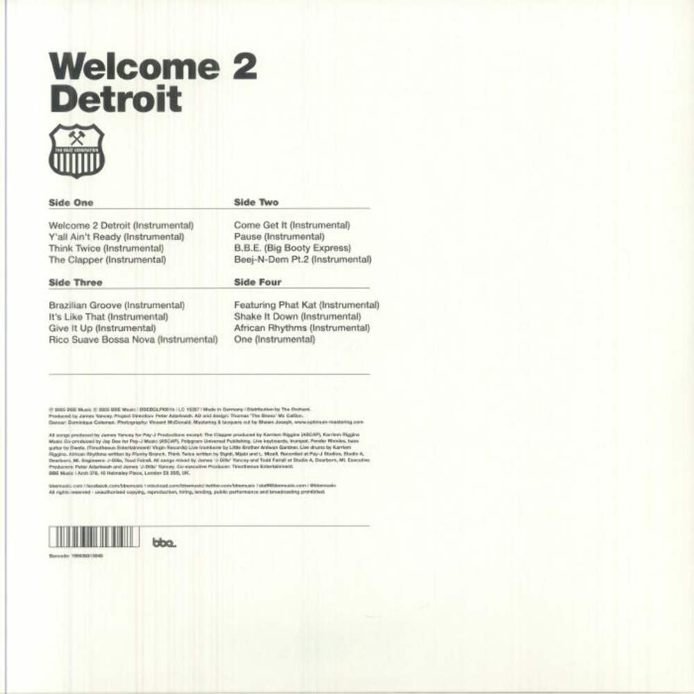 Jay Dee AKA J Dilla - Welcome 2 Detroit Instrumental (2xLP) | eBay
