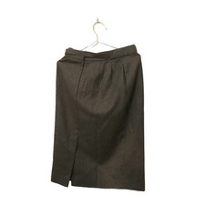 Vintage Evan Picone wool skirt with belt and slit in back 2