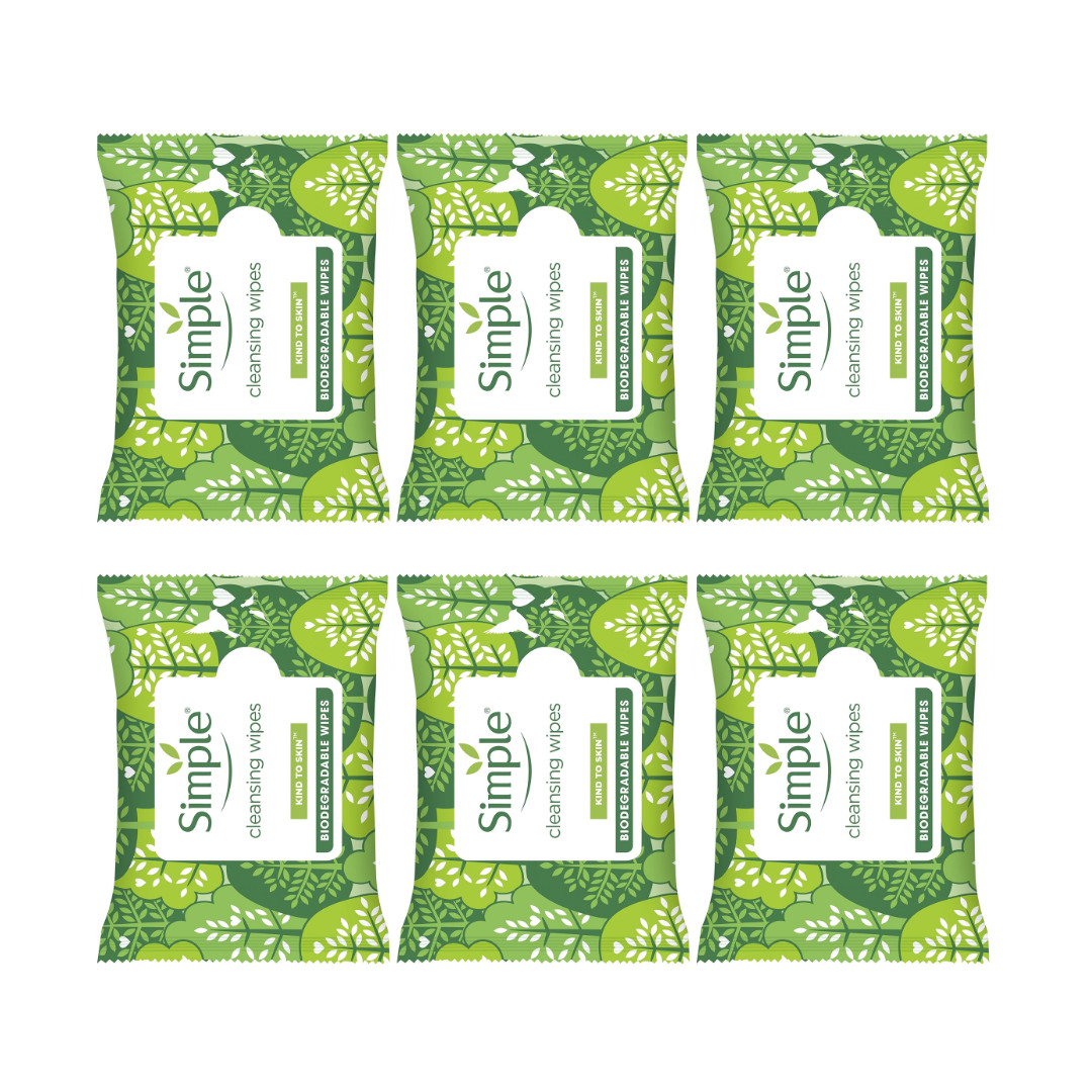 Simple Facial Biodegradable Cleansing Wipes For All Skin Types - A Pack Of 20 - Image 4