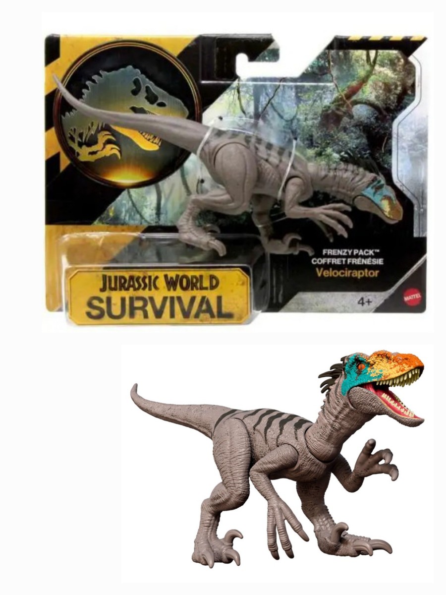 Jurassic World Survival Frenzy Pack VELOCIRAPTOR Dinosaur Action