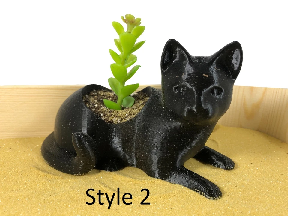 Linda maceta para gatos - maceta suculenta o soporte para plantas de aire Foto 4 de 4