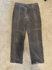 VTG LL Bean Men s Corduroy Pants 36x32 Charcoal Made In USA Cuffed