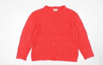 Hush Damen Pullover Pulli rot Grobstrick Wollmischung Größe S