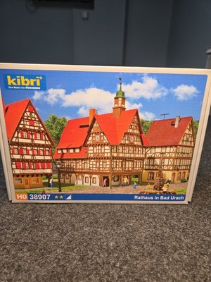 Kibri HO Scale Buildings # 38907  Town hall Bad Urach Unbuilt Kit Factory Sealed
