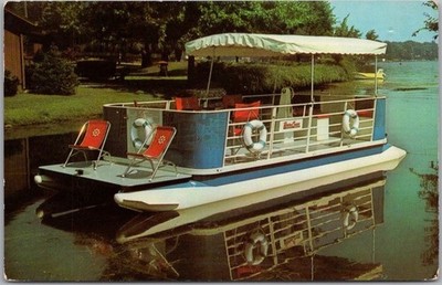 1961 Boat Advertising Postcard ''RIVIERA CRUISERS'' Pontoon / Excursion Boat