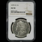 1878-CC Morgan Silver Dollar NGC AU58 – Carson City $1