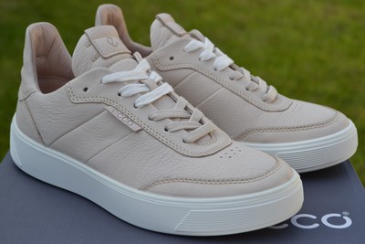 ECCO Neu mit Karton Damen Sneaker STREET TRAY Beige Leder UK 6 / EU 39
