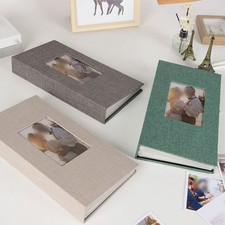 Fabric Linen Cover Photo Album for 4x6 Photos with 300 Pocket Capacity