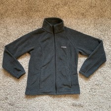 Columbia Fleece Jacket Women  s Size Medium Gray Full Zip