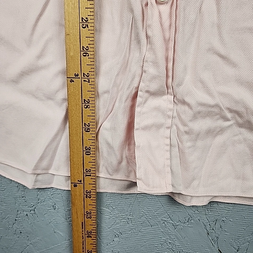 Camicia Ermenegildo Zegna uomo 16 41 rosa manica lunga abito con bottoni preppy grande - Immagine 3 di 4