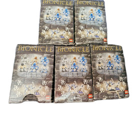 LEGO Bionicle Matoran Of Mata Nui 5x Hahli Matoro Hewkii Hafu Kopeke with Boxes