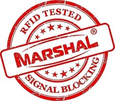 Marshal Leather Bifold Wallet, Black with Organza Gift Bag