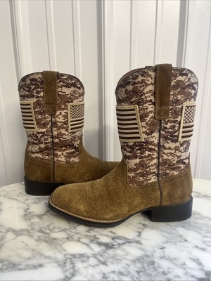 Ariat Sport Patriot Western Boot Antique Mocha/Sand Camo Mens 9.5D