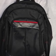 Perry Ellis Mens Black/Red Solid Backpack w/ ...
