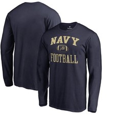 Men's Navy Navy Midshipmen First Sprint Long Sleeve T-Shirt