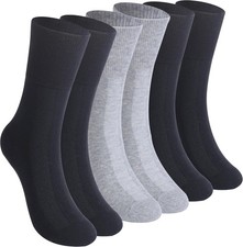 Non-Binding Loose Top Socks, Men's Women's Diabetic Cotton Soft Cushioned Moi...