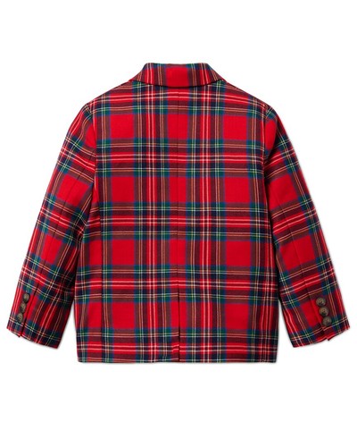 Janie And Jack The Tartan Holiday Blazer Red 1218 - Picture 2 of 3