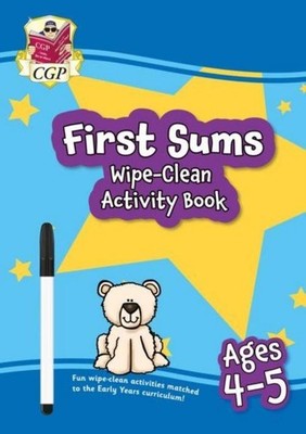 First Sums Wipe-Clean Activity Book for Ages 4-5 (with pen) Cgp Books