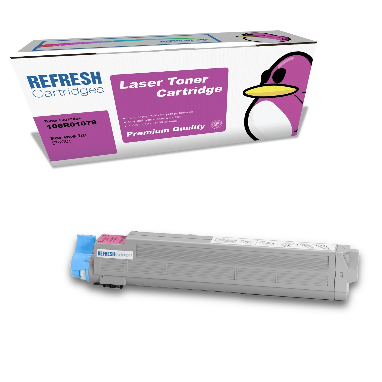 Refresh Cartridges Magenta 106R01078 Toner Compatible With Xerox Printers