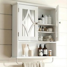 Bathroom Wall Cabinet with Mirror, Over the Toilet Storage Cabinet with