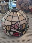 Floral Tiffany Style Vtg Stained Glass Lamp Shade Only Multicolor Mosaic 10inch